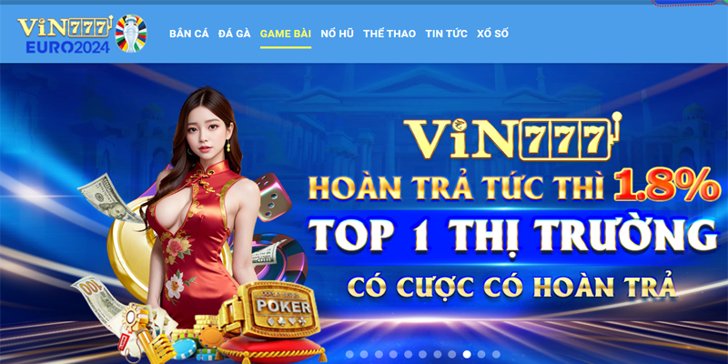 Các dịch vụ và trò chơi tại Vin777